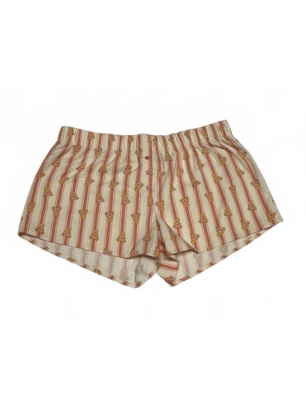 Care Bears Striped Teddy Bear Print Pajama Shorts